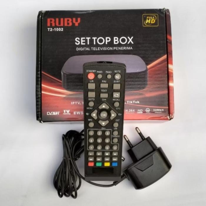 adaptor set top box RUBY spare part stb RUBY remote stb Advan digipro receiver tv digital DVBT2