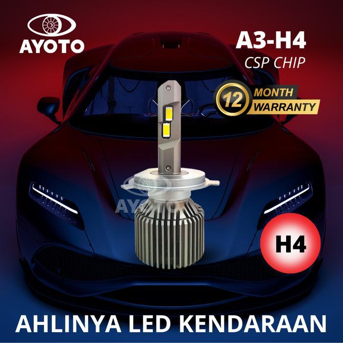 (1 Pc) Lampu Led Mobil Ayoto A2-H4 Pnp 45 Watt 10000Lm