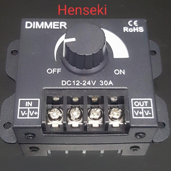 Dimmer Lampu Led Strip Dc 12V-24V 30A / Dimmer Led Strip 30A Dc12-24V