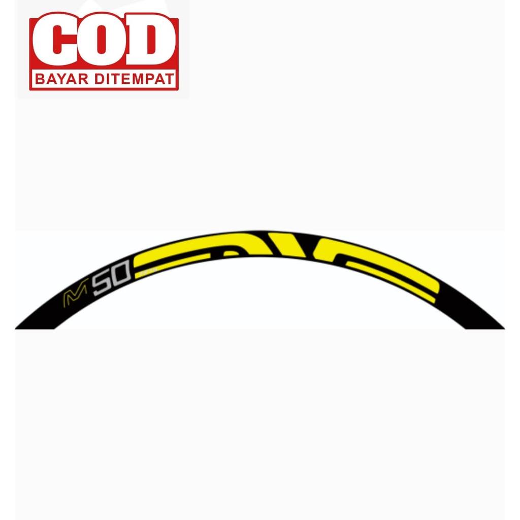 bisa cod stiker decal rims enve m50 lebar 2cm isi 12 pcs untuk 2 pelek Bisa cod stiker velg pelek ri