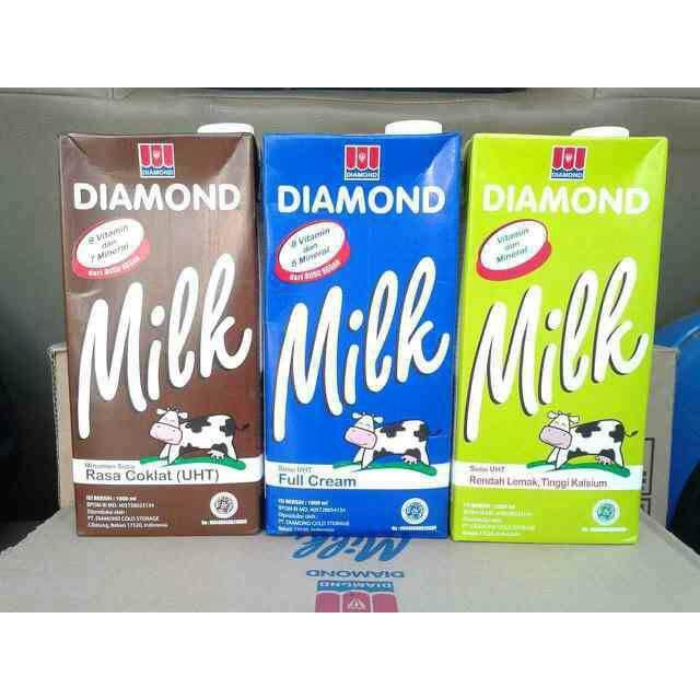 PROMO SUSU UHT DIAMOND 1 LTR x12 SEMUA RASA