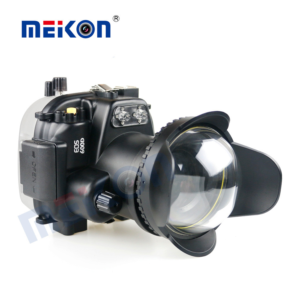 Waterproof Underwater Camera Housing Case Cover Bag for Canon EOS 600D +Two Hands Tray +67mm Dome