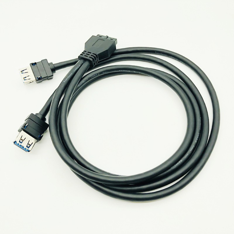 USB 3.0 FRONT PANEL CABLE USB CONNECTOR CABLE USB 3.0 HIGH SPEED 20-PIN TO DUAL PORTS USB3.0 HUB