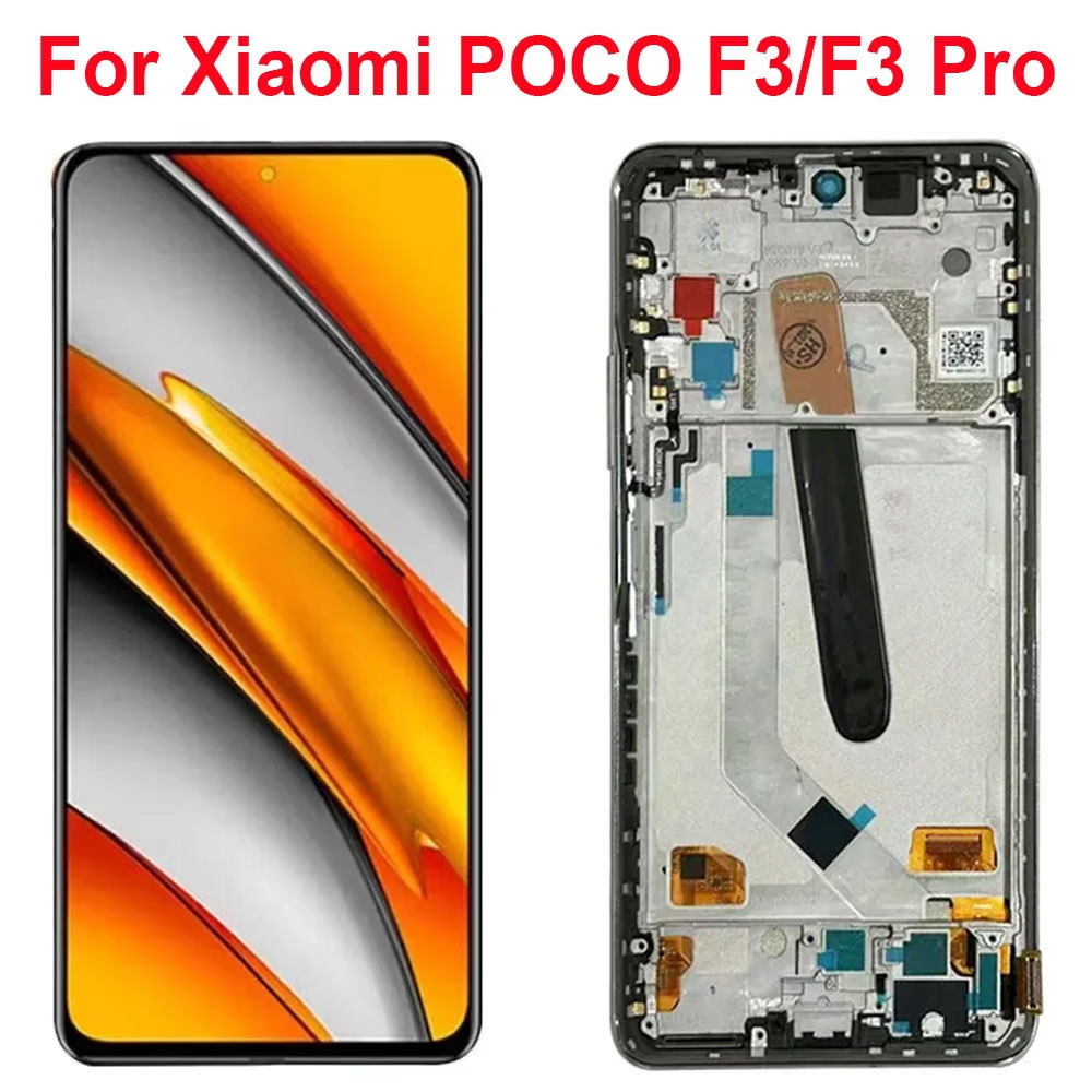 Amoled 6.67'' For Xiaomi Poco F3/F3 Pro Lcd Display With Frame Touch Panel Digitizer For Poco F3