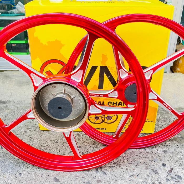 Velg Pelg VND AK555 Copy Enkei Yamaha Fiz Vega Crypton MX Jupiter King - Merah