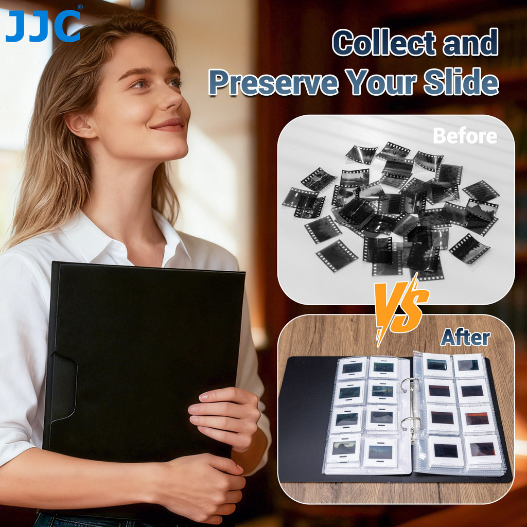 JJC 35mm Film Album Set 96 Pcs Film Negative Storage Album With Film Slide Mounts 35mm 135mm Film
