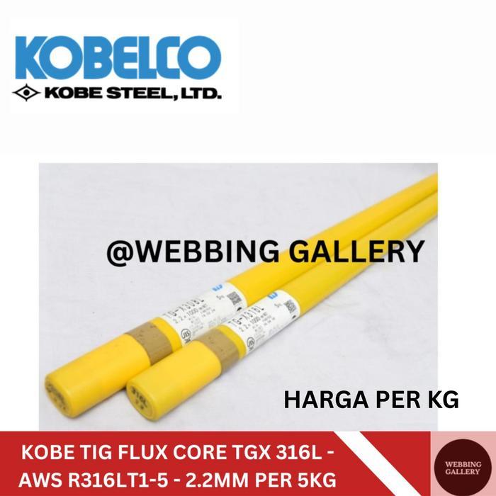 KAWAT LAS KOBE TIG FLUX CORE TGX 316L - AWS R316LT1-5 - 2.2MM PER 5KG