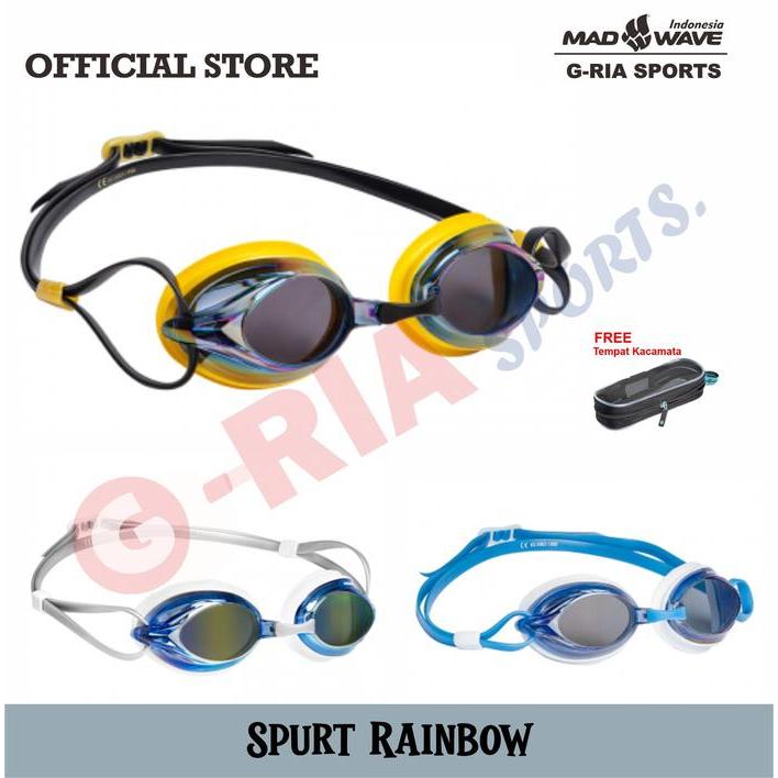 Kacamata Renang Original Madwave ( Spurt LensaMirror / Rainbow ) ALL SIZE