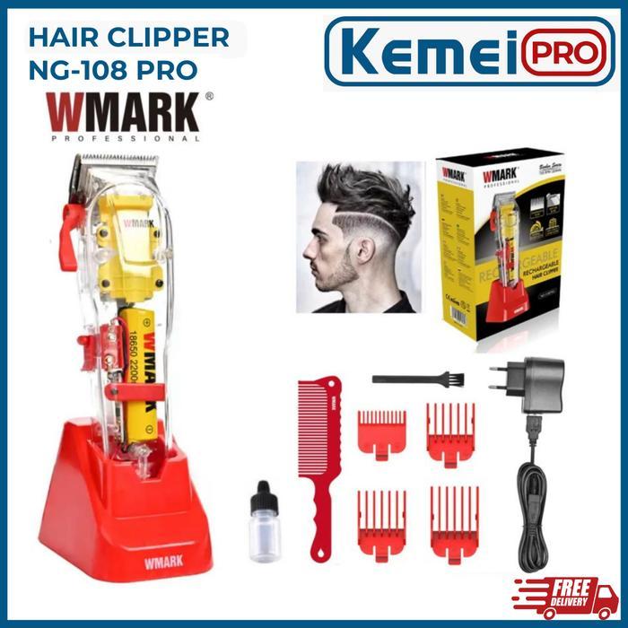 WMARK NG 108PRO Alat Cukur Rambut WMARK NG-108PRO Rechargeable Hair Clipper WMARK NG 108PRO With
