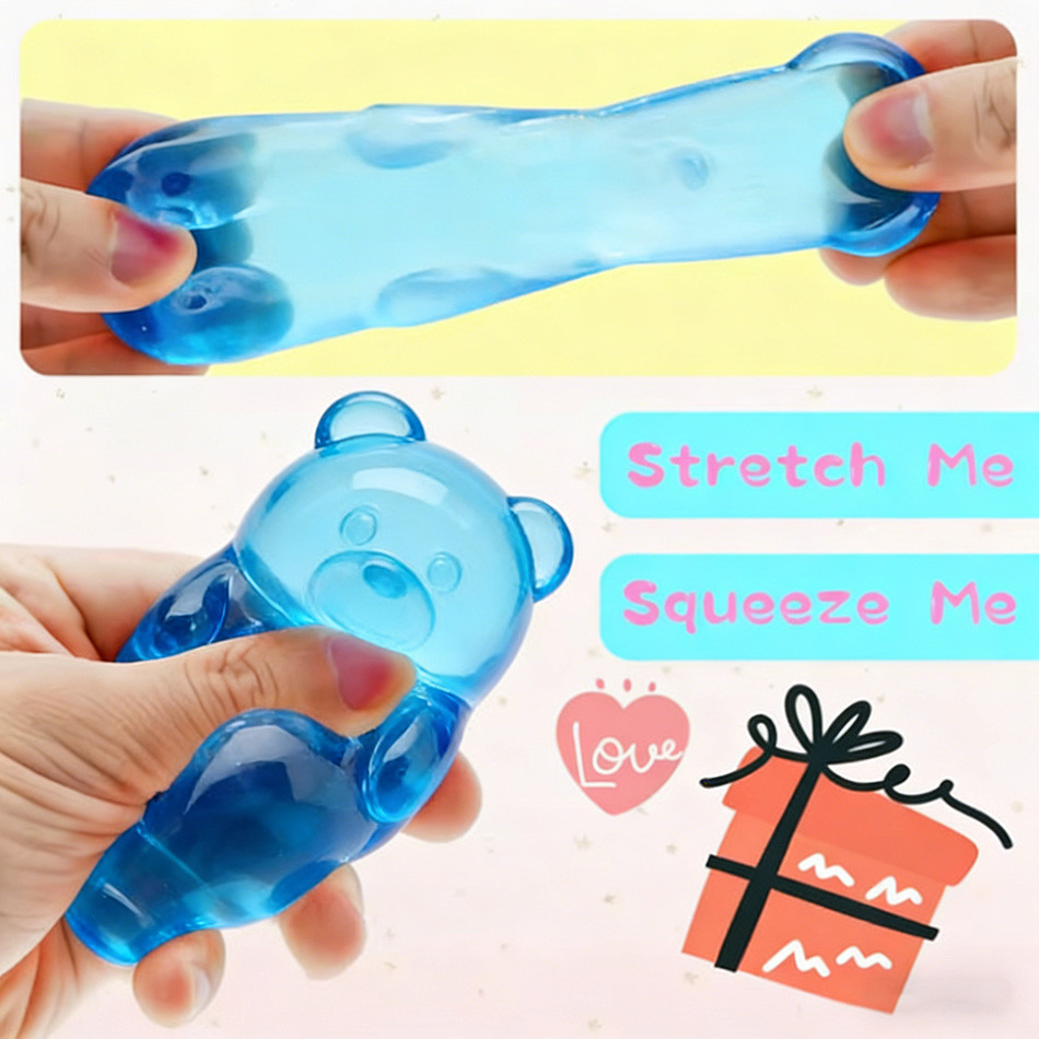 Stress Bear Squishy Ball Gummy Bear Toy Sugar Filled Squishy Stress Relief Ultra-Soft Decompression