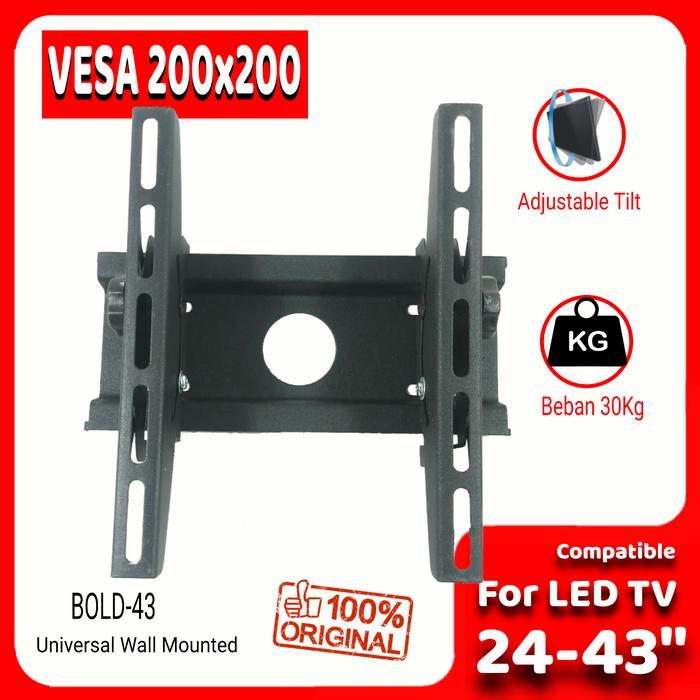 BERKUALITAS BRACKET TV 24-43" - BRAKET TV 43 - BREKET TV 43