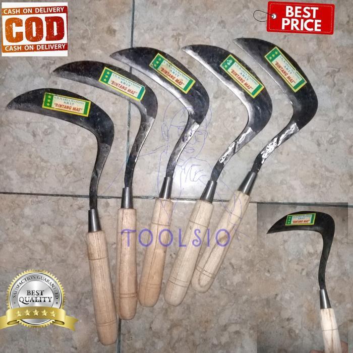 NEW Arit Sabit Bintang Mas Pembersih Rumput Sabit arit babak semak dan ranting kecil