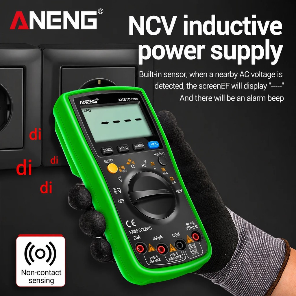 High precision multifunctional digital multimeter ANENG AN870 on/off buzzer full parameter detection