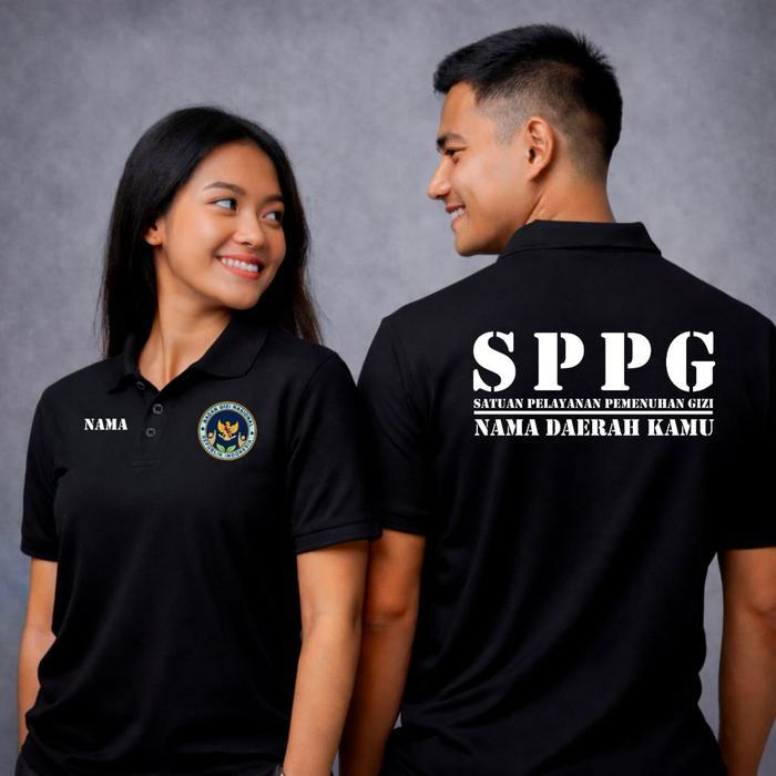 wangki Polo Baju Kaos Kerah SPPG Custom Nama & Daerah Relawan BGN MBG Motif Baru Ayasam Pria Bahan