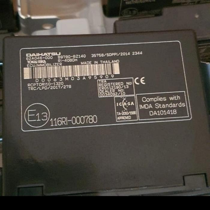 READY Ecu Smart key toyota avanza 89780-BZ140/89780-BZ141