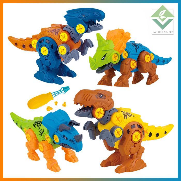Mainan Bongkar Pasang Dinosaurus Merakit Dinosaurus Assemble
