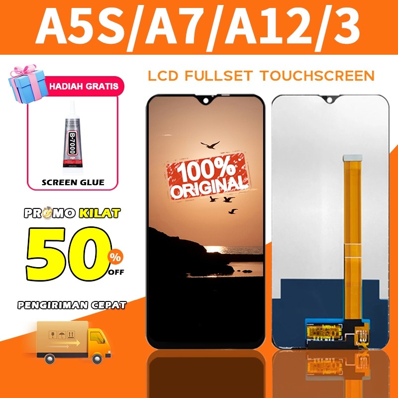 LCD FOR OPPO A5S A12 A7 FOR REALME 3 Fullset Touchscreen HP Touch Screen Bagian Digitizer Layar Sent