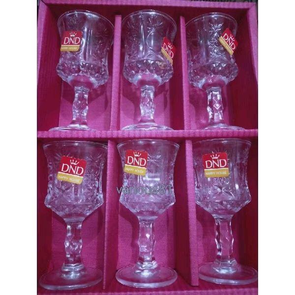 Premium Capodimonte Gelas Kaca Kecil Isi 6Pcs /Gelas Sloky/ Solju Kaca Cantik Gelas Wenie Original
