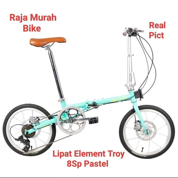 Sepeda Lipat Element Troy 8SP Pastel Hidraulik Sepeda Lipat 16 Inch Element Troy Pastel - Tosca