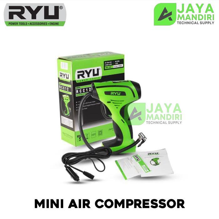 Denji Melody - Mini Air Compressor 12V Ryu Rcc12 / Mini Kompressor /Alat Pompa Terbaru 