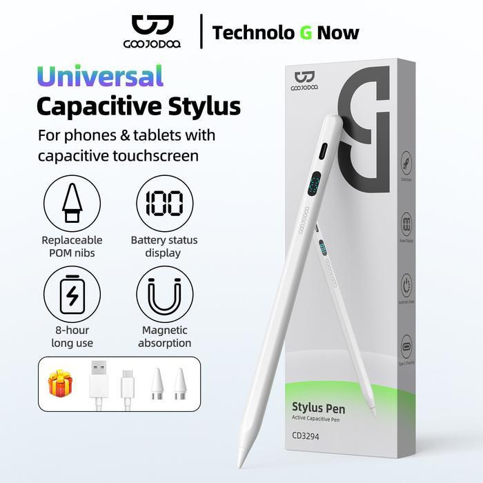 Diskon Goojodoq Gd04 Stylus Pen Universal Pena Stylus Multifungsi With Battery Indicator Suitable