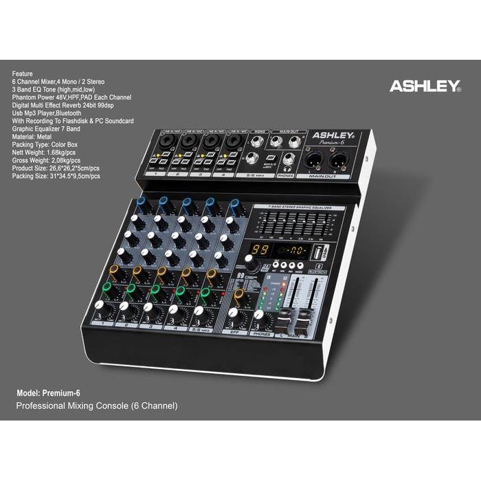 Promo Mixer Ashley Premium 6 / Ashley 6 Channel Original Termurah
