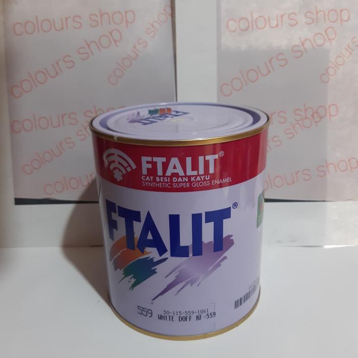 Cat Kayu Tahan Lama Cat Ftalit Kayu Besi White Doff/Putih Doff 559-1Kg Cat Kayu Dan Besi/Promo