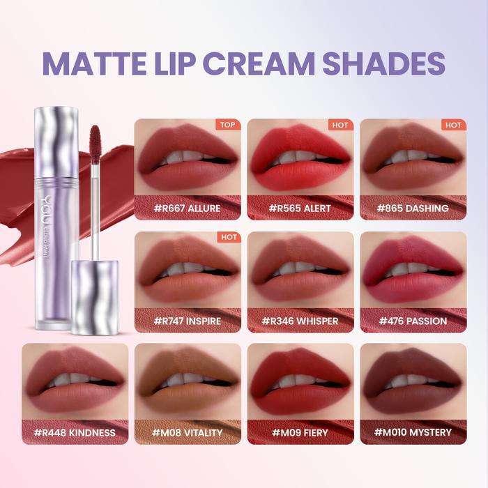 Diskon You Cloud Paint Matte Lasting Lip Cream Lip Cream Matte Lip Matte Bibir Lipstick Lipstik