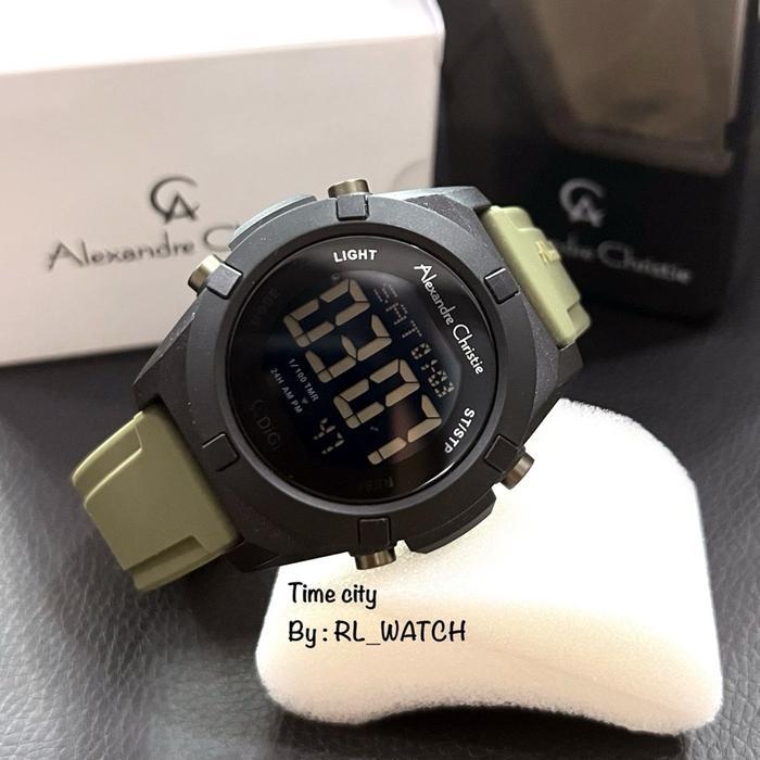 Jam Pria Alexandre Christie AC9371 Digital Karet