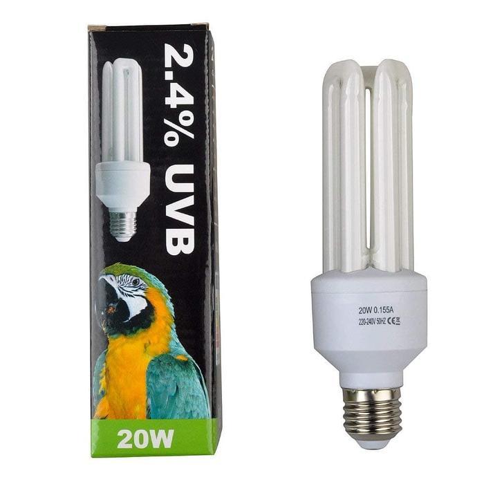 Lucky Herp Bird Lamp 2.4% Uvb 20W - Lampu Burung