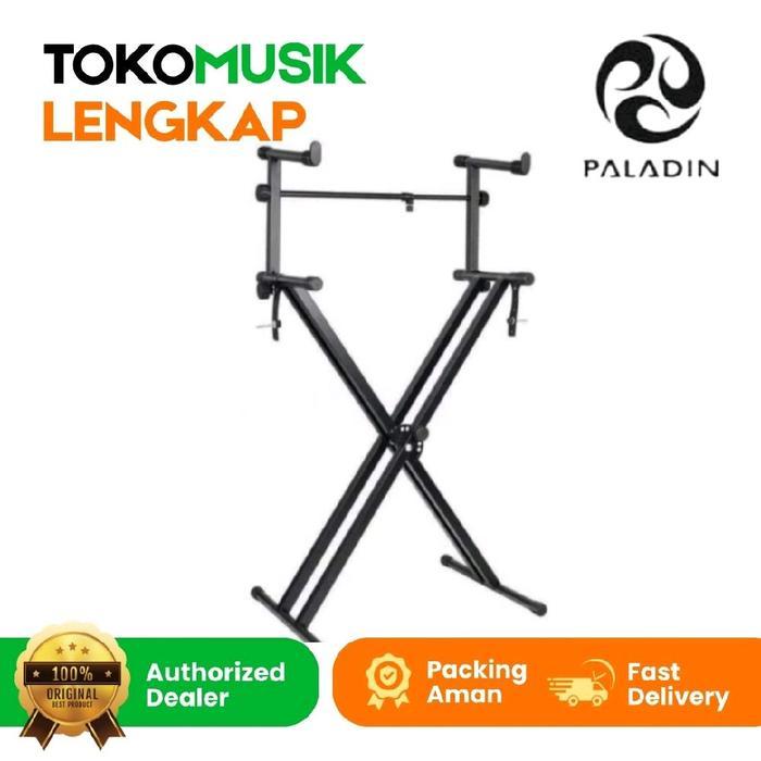 Stand Keyboard Piano Susun Double 2 Stand Keyboard Import Kaki Piano