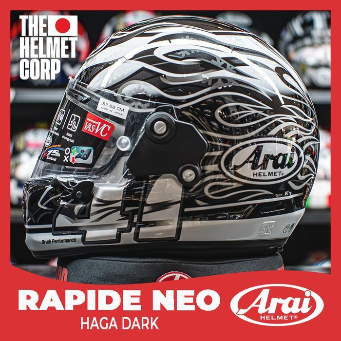 Helm Arai Rapide Neo Haga Dark Full Face Helmet Classic Retro Helm Klasik Original