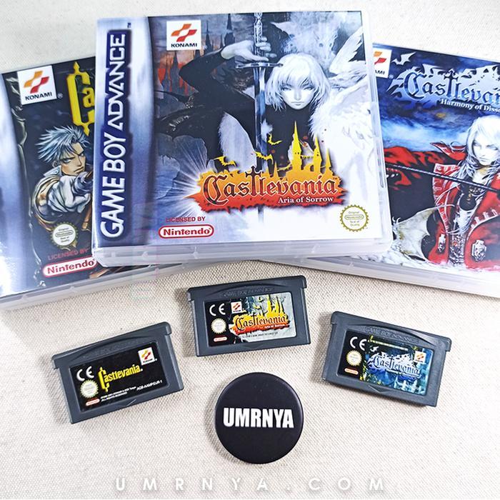 3 Original Castlevania Aria Sorrow Harmony Nintendo Gameboy GBA Switch