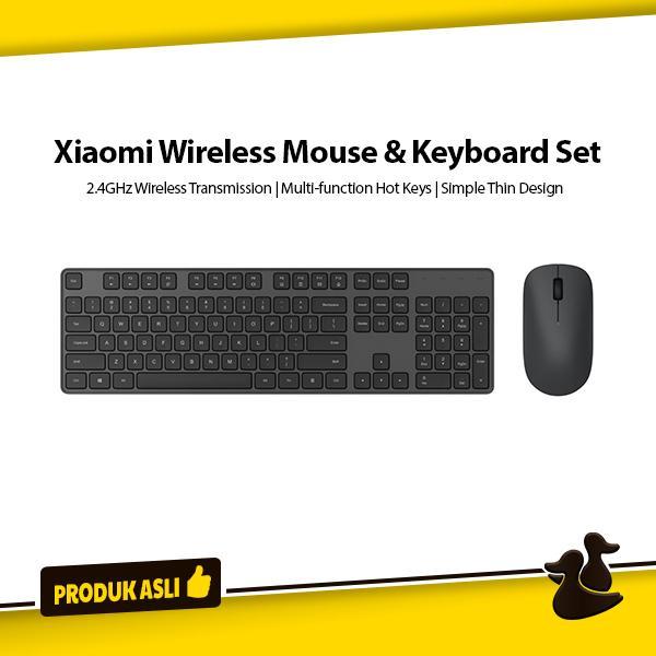 Xiaomi Mi Wireless Keyboard Mouse Combo Set Nirkabel Original