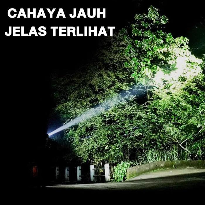 Premium Senter Kepala Cahaya Maksimal Plus Rechargepro Dengan Usb Fokus & Penyebaran Zoom 1000Lumen