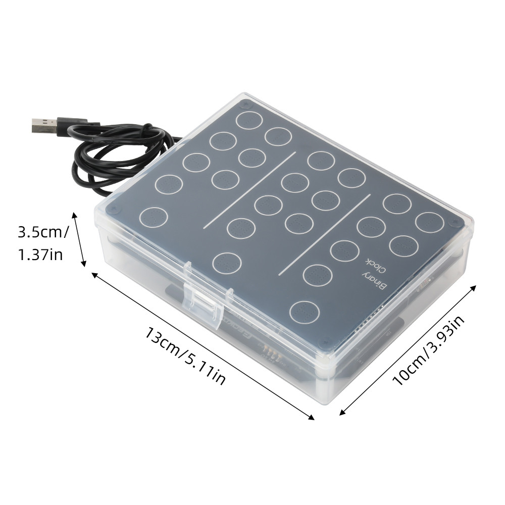 DC 5V Binary Electronic Clock DIY Kit LED Light Display Binary Clock Electronic Circuit Teaching