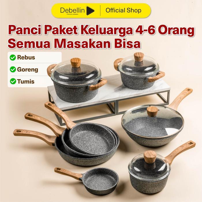Debellin Premium Cookware Set - Family Granite Package