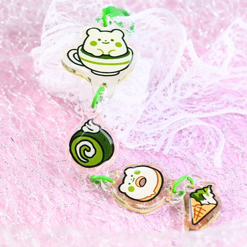 Keychain Clear Glitter Holographic Acrylic Phone Keychain Cartoon Anime Charms Personalized