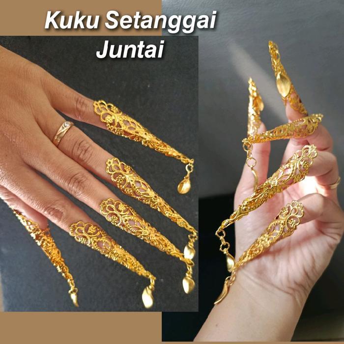 (MAURA) Kuku panjang Pengantin/kuku Tanggai pengantin juntai