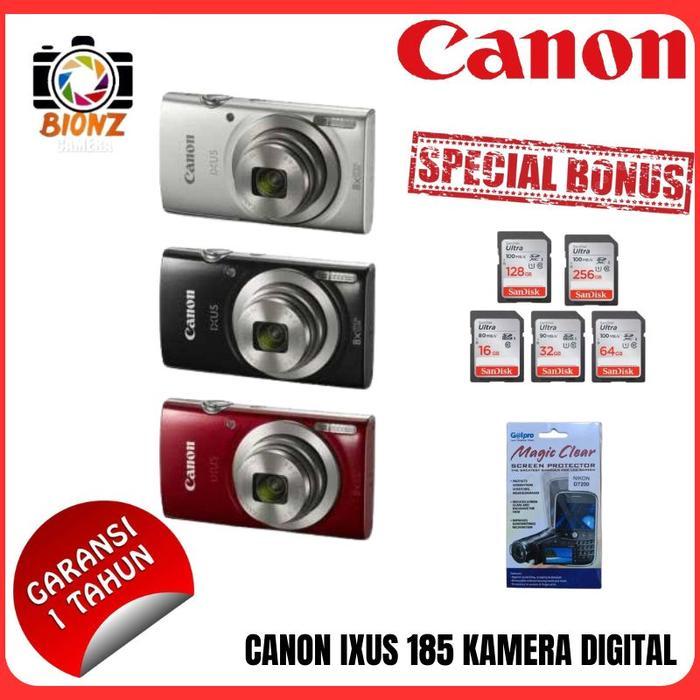 KAMERA CANON IXUS 185//KAMERA CANON IXUS 185//KAMERA CANON IXUS 185 - BOX PUTIH, KAMERA ONLY