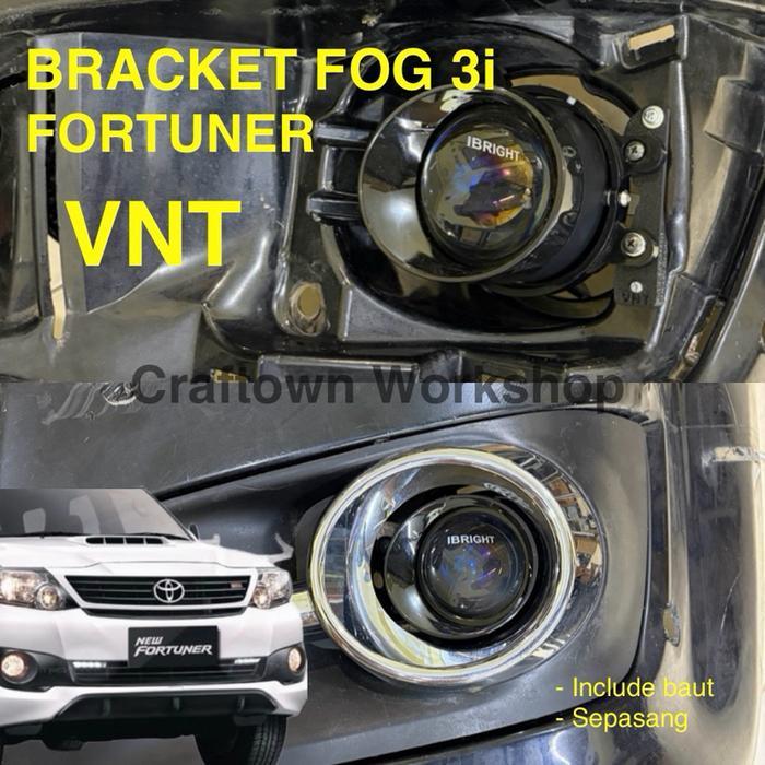 PREMIUM Bracket Dudukan Biled Foglamp 3Inch PNP FORTUNER VNT