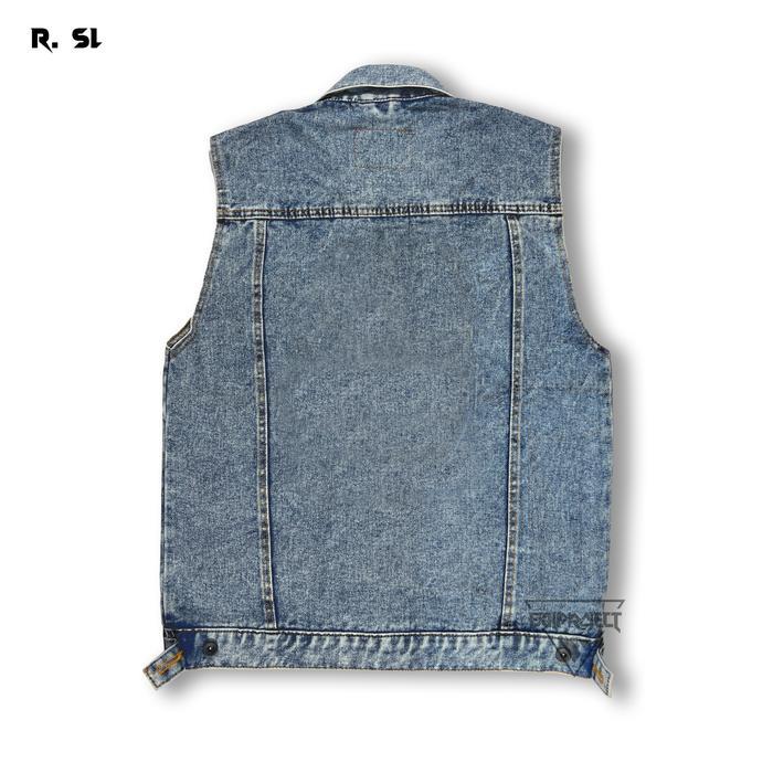 Falproject Rompi Washing Snowlight Vest Denim Pria