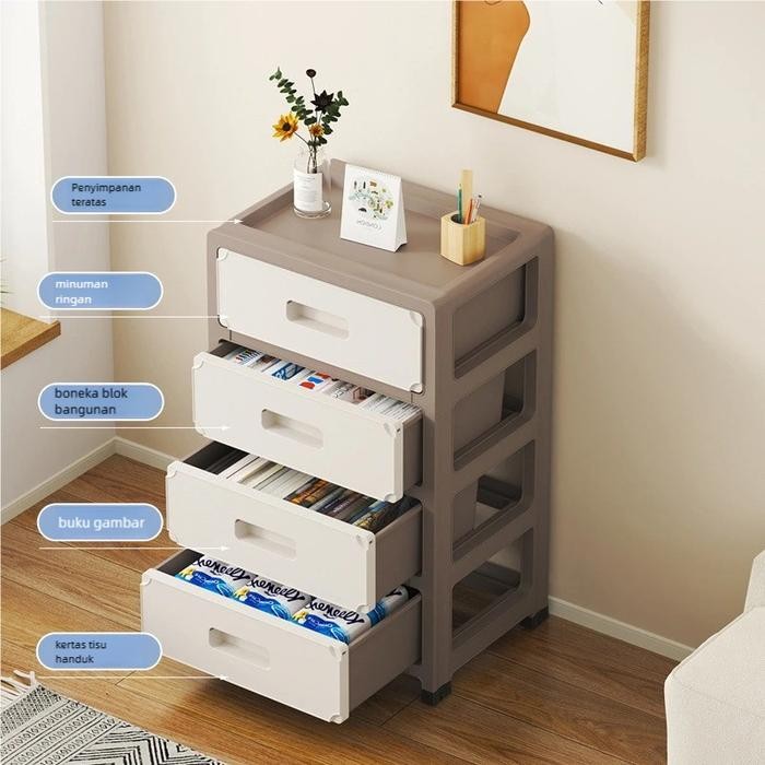 Rak Laci Aesthetic Plastik Kecil Minimalis Lemari Plastik 2 Susun Murah Lemari Mainan Lemari Mainan
