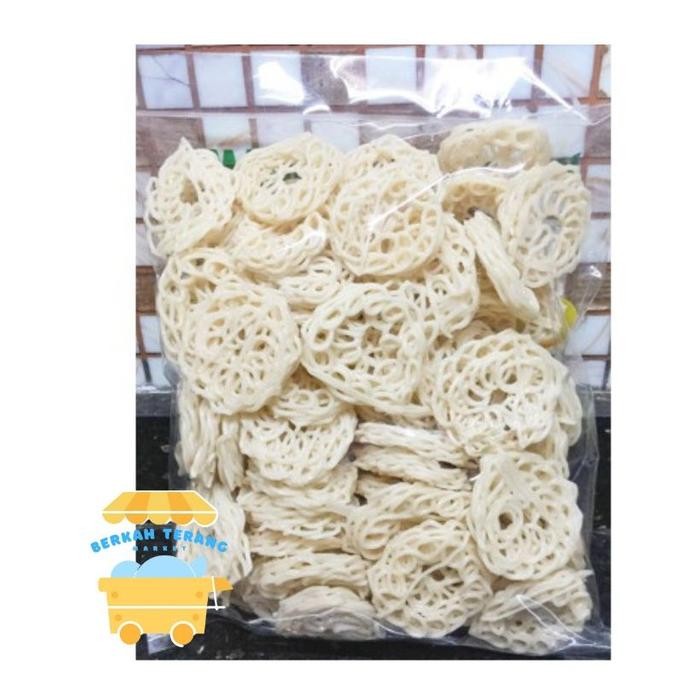 New kerupuk Putih Besar 500 Gr Kerupuk Kaleng Kerupuk Keriting Kerupuk Warung