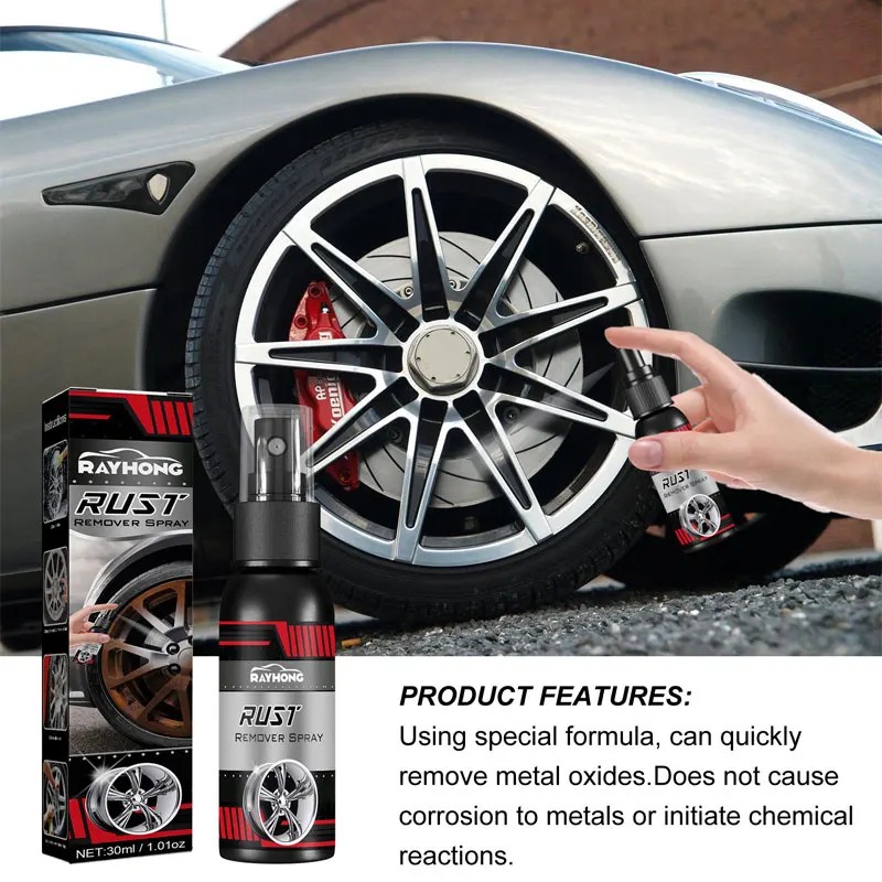 Car Wheel Rust Remover Rust Inhibitor Rust Remover Derusting Spray Car Maintenance Cleaning Metal Ch