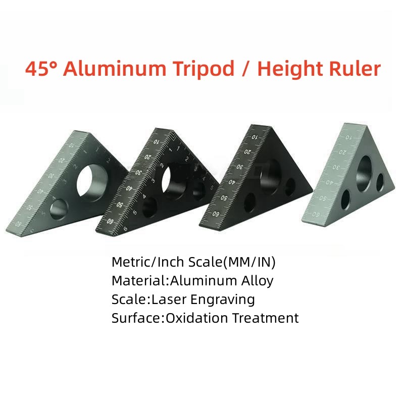 SALE Woodworking Tools Right Angle Ruler Triangle Ruler Aluminum Alloy 45/90 Degree Frosted Right An