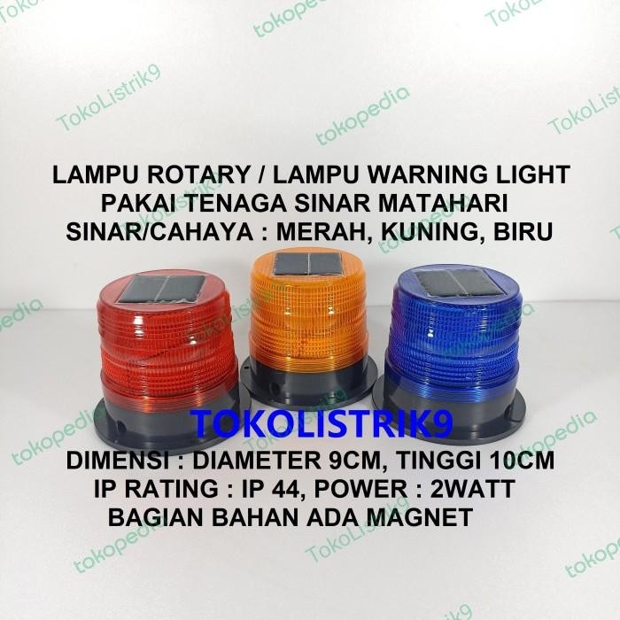 MURAH LAMPU ROTARY SOLAR MINI / WARNING LIGHT SOLAR CELL