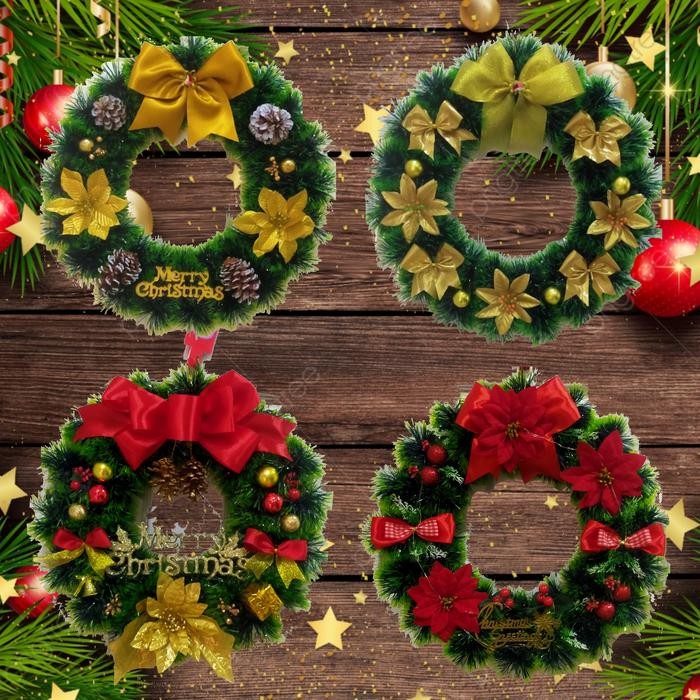 Krans Natal Custom Hiasan Natal Untuk pintu