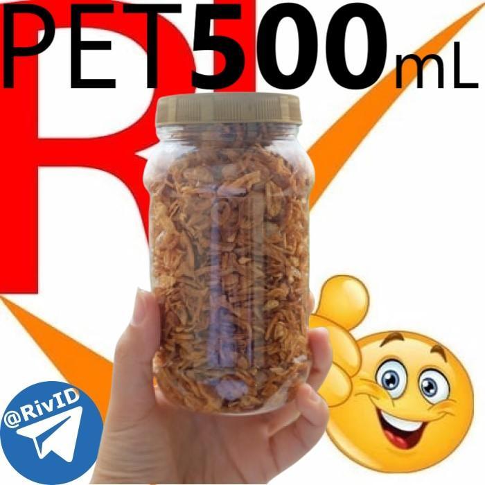Toples Plastik Pet 500Ml 15Pieces Jar Botol 500 Ml