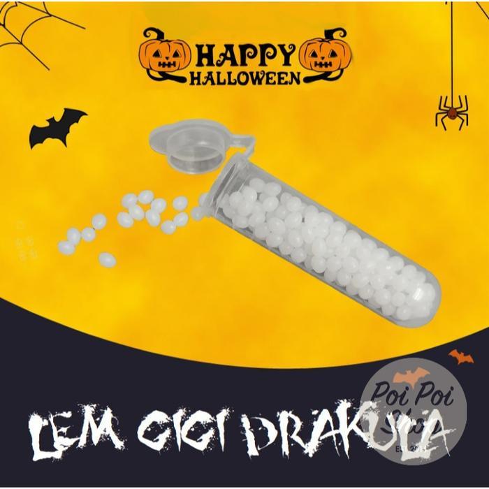 favorit] Lem Gigi Taring Palsu Fakefang Halloween Vampir Drakula Cosplay Makeup